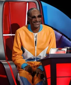 Buy TV-Series The Voice Season 26 Snoop Dogg Colorblock Leather Tracksuit For Unisex