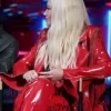 Buy The Voice Season 26 Gwen Stefani Red Leather Fringe Blazer For Unisex