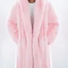 Chinchilla Fur Pink Coat