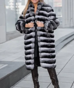 Chinchilla Grey Fur Coat
