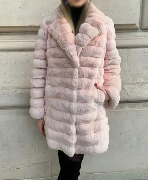 Chinchilla Pink Fur Jacket