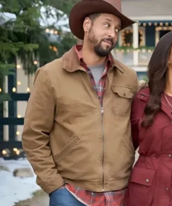 Christmas Under The Lights Antonio Cayonne Brown Cotton Jacket