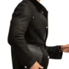 Classic B-3 Sheepskin Ebony Bomber Leather Jacket