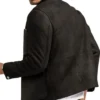 Classic B-3 Sheepskin Ebony Leather Bomber Jacket