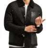 Classic B-3 Sheepskin Ebony Leather Bomber Jacket