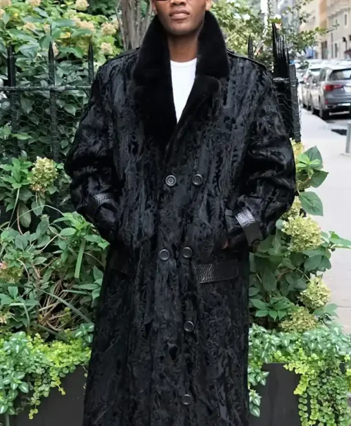Classic Black Persian Lamb Fur Coat