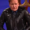 Conan O’Brien Black Biker Leather Jacket