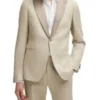 David Trendy Wedding Beige Suit
