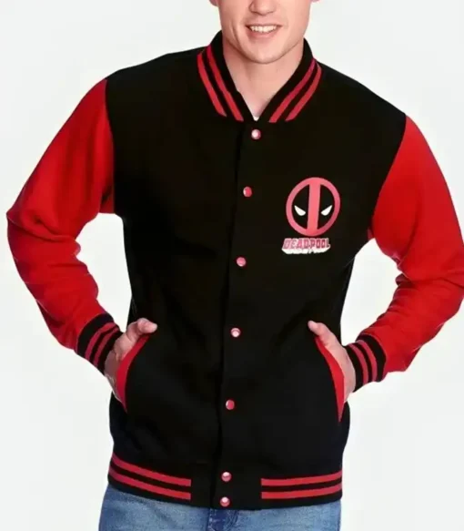 Deadpool Red And Black Varsity Jacket