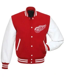 Detroit Red Wings Red And Black Varsity Jacket