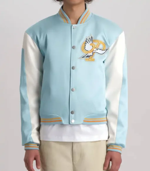 Dove Blue Varsity Jacket