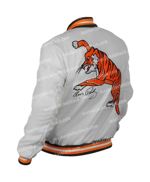 Elvis Presley Tiger White Vintage Bomber Jacket For Sale