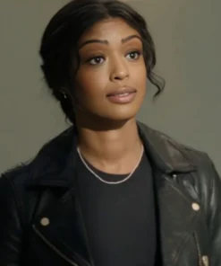 High Potential S01 Daphne Black Biker Leather Jacket