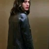 Lizzy Caplan Now You See Me 2 Lula Collarless Faux Leather Jacket