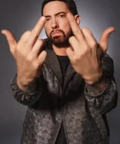 Marshall Mathers Vs Slim Shady Eminem Blouson Grey Hooded Jacket For Men And Women