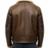 Men B-3 AN-J-4 Brown Sheepskin Leather Jacket (1)