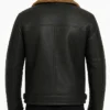 Men B-3 Anderson Black Sheepskin Shearling Leather Jacket