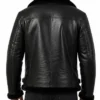 Men B-3 Black Leather Jacket