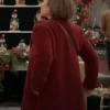 Olivia TV-Series Santa Tell Me Erin Krakow Maroon Wool Coat For Men And Women