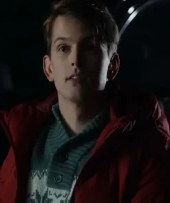 Oscar Chark Movie It’s a Wonderful Knife 2023 Eddie Red Hooded Puffer Jacket