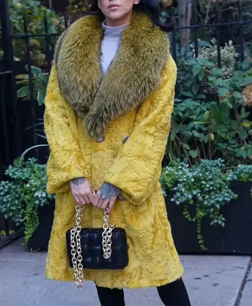 Persian Lamb Fur Yellow Coat