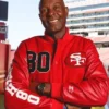 San Francisco Jerry Rice GOAT Red Varsity Jacket