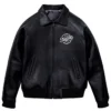 Supreme All The Time Legend Stegaro Black Bomber Leather Jacket For Unisex