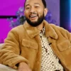 The Jennifer Hudson Show Season 03 John Legend Brown Fur Jacket For Men And Women