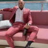 The Notorious Conor Mc Gregor Checked Pink Suit