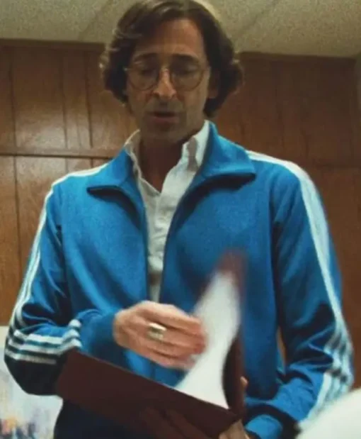 The Rise of the Lakers Dynasty S02 Adrien Brody Track Blue Jacket