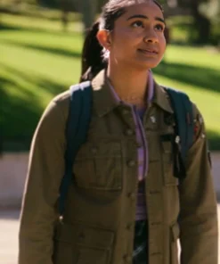 The Sex Lives of College Girls S03 Amrit Kaur Embellished Green Jacket