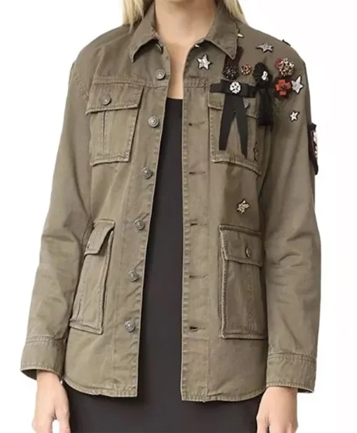 The Sex Lives of College Girls Season 03 Amrit Kaur Embellished Green Jacket For Unisex