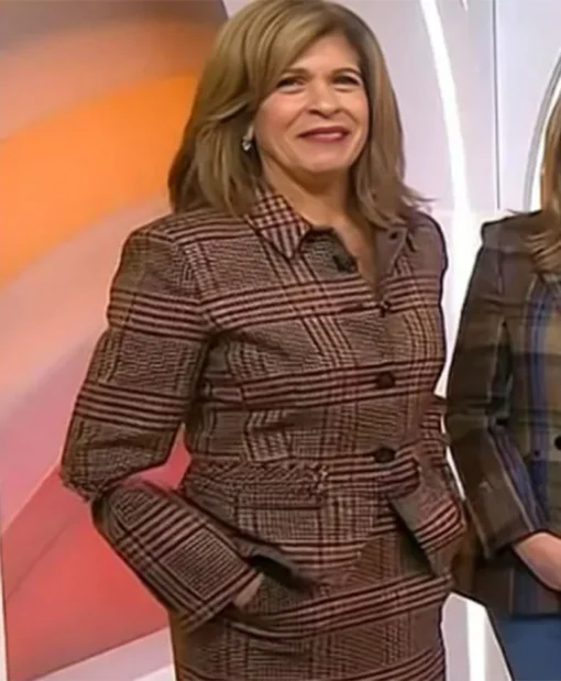 The Today Show Hoda Kotb Brown Plaid Blazer