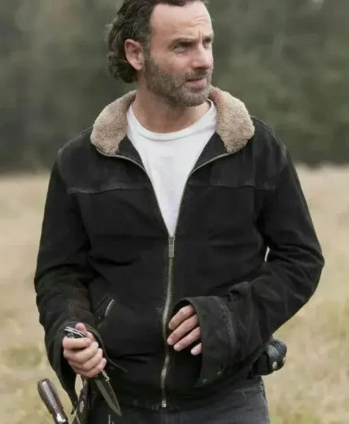 The Walking Dead 5 Rick Grimes Leather Suede Jacket