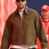 Travis Kelce Brown Zipper Jacket