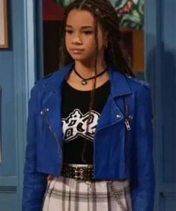 Wizards Beyond Waverly Place Billie Blue Leather Jacket