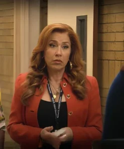 Abbott Elementary S04 Melissa Schemmenti Rust Jacket