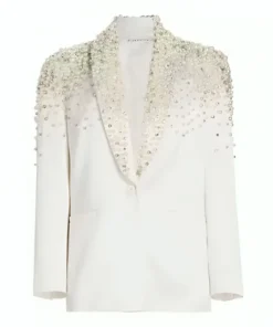Barbara Howard Abbott Elementary 2024 Sheryl Lee Ralph White Pearl Embellished Blazer For Unisex