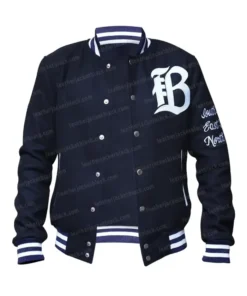Bay FC Blue Letterman Varsity Jacket