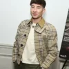 Bird 2024 Barry Keoghan Wool Plaid Jacket