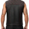 Black Diamond Leather Vest Mens