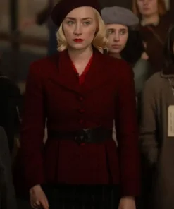 Blitz 2024 Saoirse Ronan Tweed Red Blazer