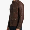 Brown Genuine Leather Jacket Mens