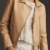 Buy AnnaLynne McCord TV-Series Days Of Our Lives 2024 Catherina Greene Beige Leather Jacket For Unisex