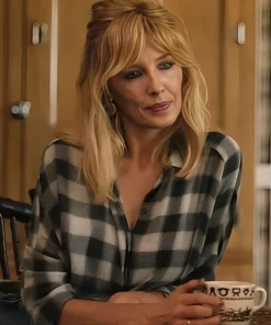 Buy Beth Dutton Yellowstone Season 05 Kelly Reilly Checked Shirt For Unisex