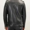 Buy Black And Gold Biker Leather With Pyramid Studs Jacket For Men And Women