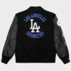 Buy Los Angeles Dodgers Black Out Collection Vintage Logo Letterman Varsity Jacket For Unisex