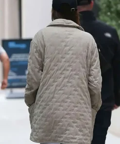 Buy Materialists 2024 Dakota Johnson Beige Quilted Jacket For Men And Women
