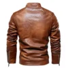 Buy Motorcycle Casual Windbreaker Slimfit Brown Leather Jacket For Men And Women