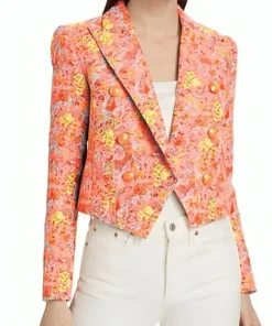 Buy Now Big Brother USA S026 Julie Chen Moonves Floral Crop Blazer For Sale
